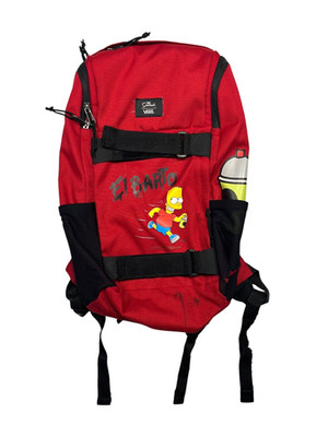 VANS OFF THE WALL Red/Black BART SIMPSON x EL BARTO BACKPACK Skateboard Gym Bag
