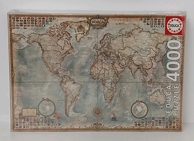 Educa 4000 Piece World Map Jigsaw Puzzle Complete Ages 12+ Maps Theme