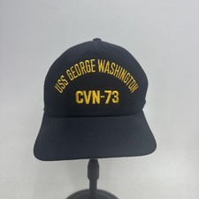 VTG USS George Washington CVN 73 Trucker Mesh Hat Cap Snapback Made In USA Navy