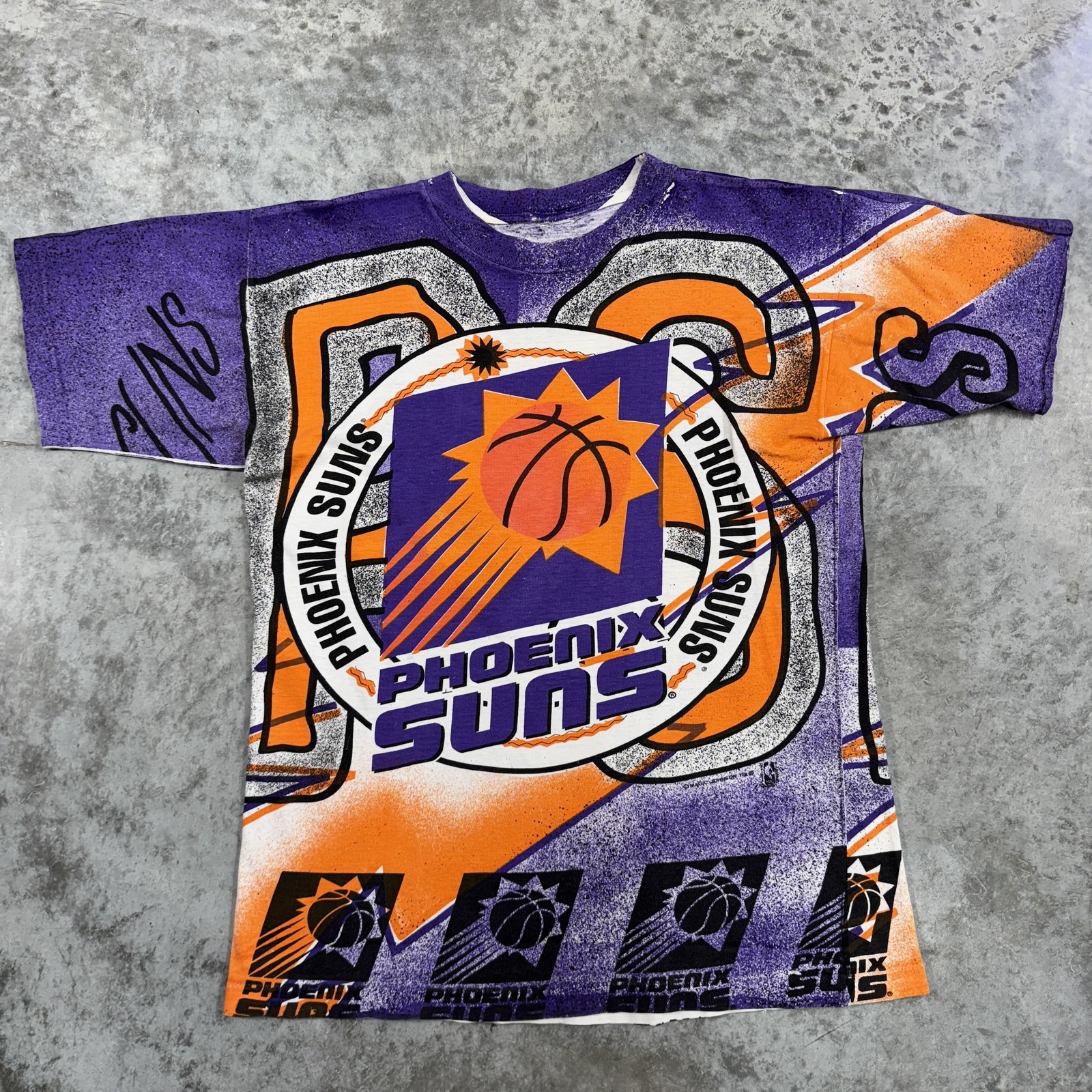 Vintage Phoenix Suns Shirt Mens Large Magic Johnson Graphic NBA Basketball 90s