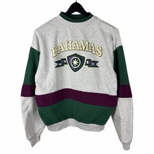 Vintage 90s Bahamas Made In USA Tourist Vacation Pullover Sweatshirt Size S