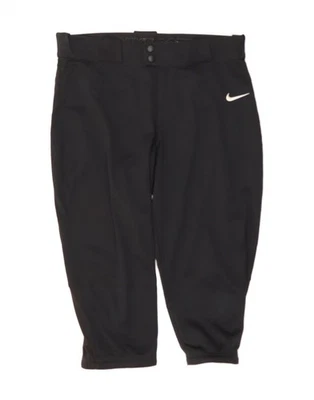 NIKE Womens Joggers Capri Trousers Large W32 L18 Black Polyester Sports DH25 - Image 1 of 3
