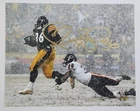 JEROME BETTIS Signed Gold Ink Auto 8x10 Snow Game Steelers The Bus Holo COA