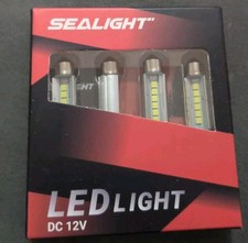 Sealight 41mm 12v LED Bulbs XL02. 4 Pack. New In Box Never Used. Ships Fast