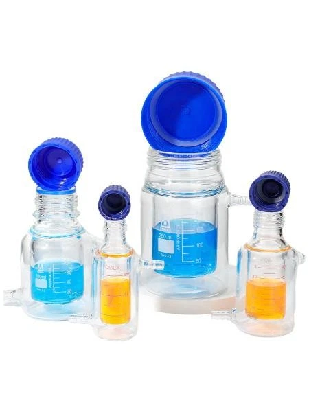 Borosilicate Double Jacketed Reagent Bottle 25ml-2000ml Laboratory Glassware - Image 2 of 4