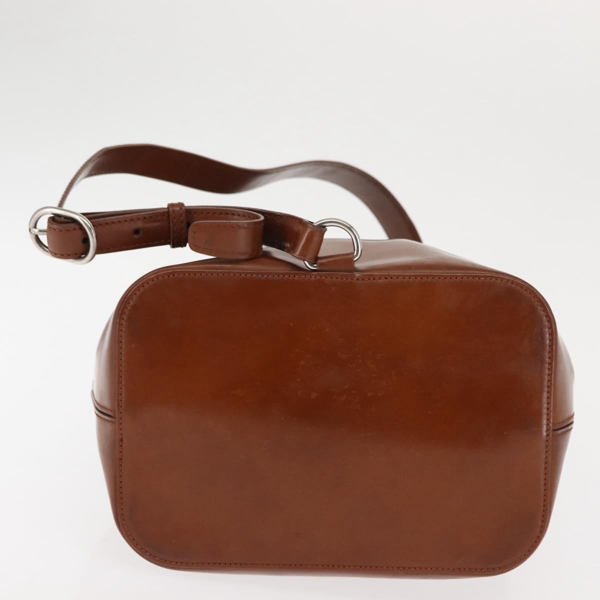 CARTIER PANTHERE Shoulder Bag Patent leather Brown Silver Auth bs29942 image 5