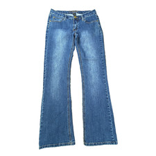Vintage Southpole Jeans Junior 9 Denim Skater Bootcut Flare Embroidery Pants Y2K