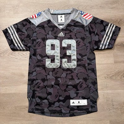 adidas BAPE 93 シャツ 2XL Adidas x A Bathing Ape BAPE Football Jersey #93 Black Camo