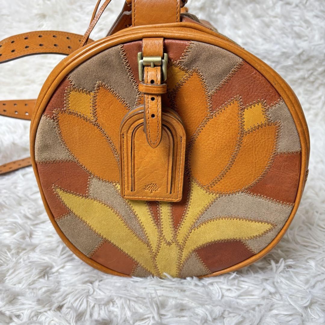 Mulberry ボストンバッグ ショルダー パッチワーク レザー マルチカラー Mulberry Boston Bag Shoulder Patchwork Leather Multicolor