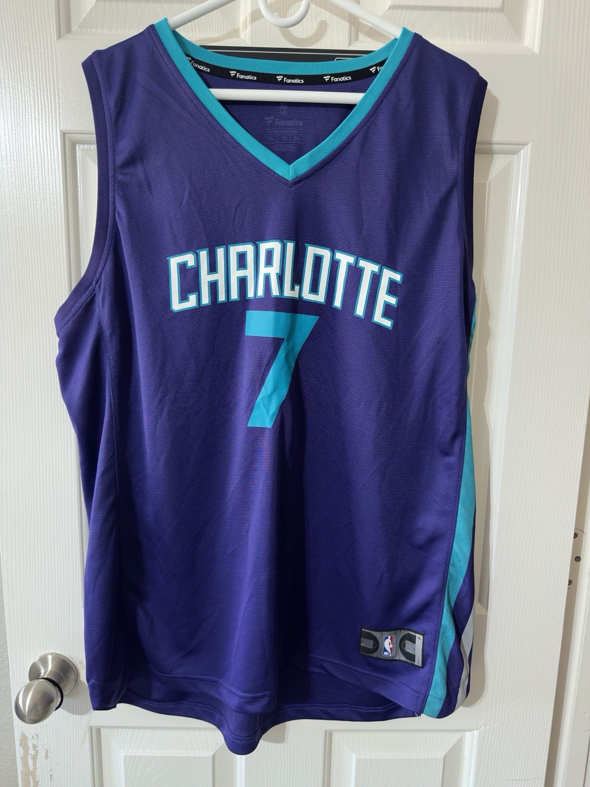 Charlotte Hornets NBA Replica Jersey #7 Purple/Teal