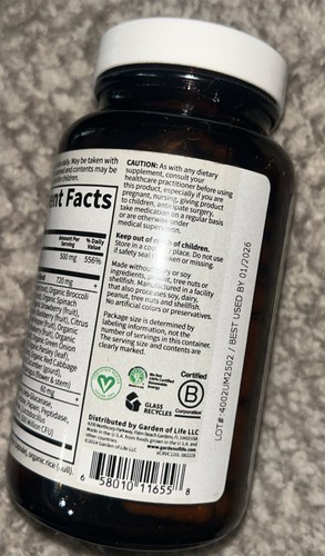 Garden of Life Vitamin Code Raw Vitamin C 120 Vegan Caps - Bild 3 von 10