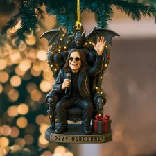 NEW! Ozzy Osbourne Custom Shape 2-side Printed Acrylic Ornament Christmas 3.5 in