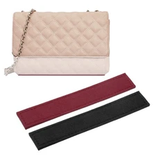 7 x 1.2 Inch Base Shaper 2 Pcs Purse Organizer Insert Tote Bag, Black/Wine Red