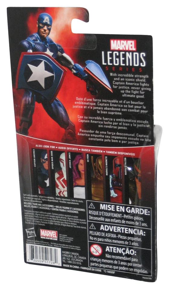 Figura de acción Hasbro Capitán América (2016) Marvel Legends 3,75 pulgadas Foto 3 de 4