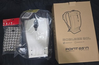 NEW BOBLBEE GT 20L Hardshell Backpack Igloo White + Cargo Net Moto /Techwear