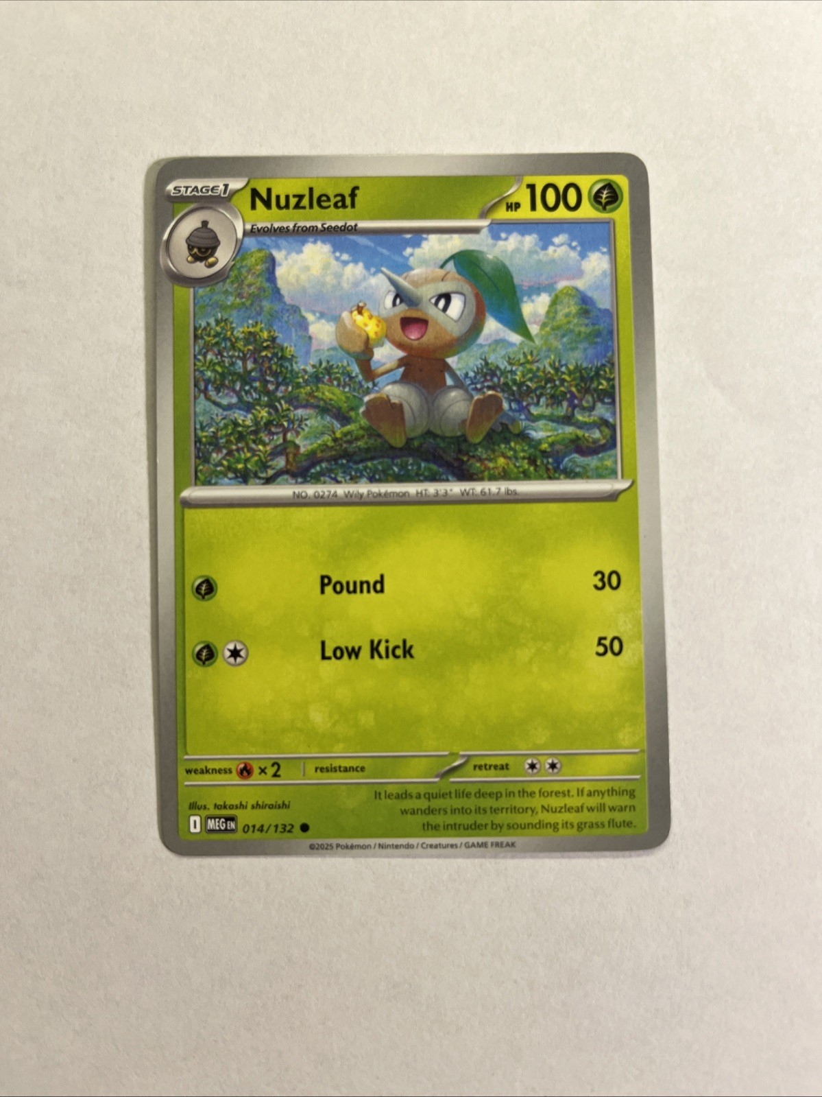 Nuzleaf 014/132 Me01: Mega Evolution Regular