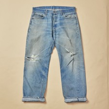 Levis 501 Vintage 70s Redline Selvedge USA XX Jeans Thrashed Fits 36x28 Size 36