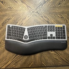 ProtoArc EKM01 Plus Wireless Full Size Ergo Keyboard Gray Black No Mouse