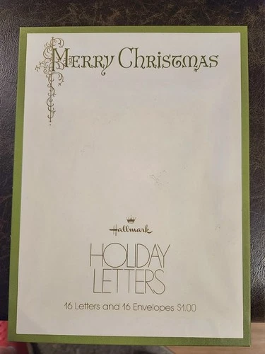 Vtg Hallmark Christmas HOLIDAY LETTERS Boxed Stationery Set MERRY CHRISTMAS 