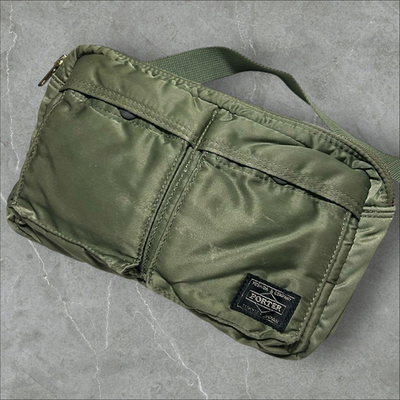 #ad PORTER Tanker Shoulder Bag Sage Green Yoshida Japan Used $185.25