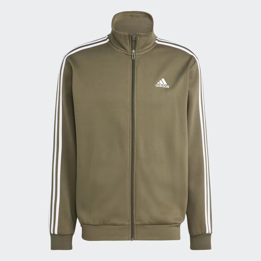 adidas Men's Basics 3-Stripes Fleece Track Suit (Jacket adidas Men's Basics 3-Stripes Fleece Track Suit (Jacket