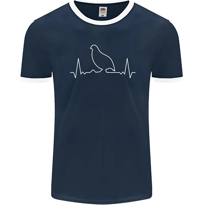 Wachtel Vogel EKG Herren Ringer T-Shirt FotL