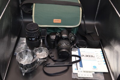 MINOLTA α 303si + Sigma Lenses 28-80mm & 70-300mm + Bag – Vintage