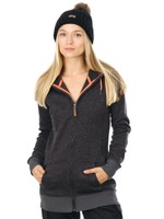 Roxy True Black Resin Knit Womens Snowboarding Zip Hoody Roxy True Black Resin Knit Womens Snowboarding Zip Hoody