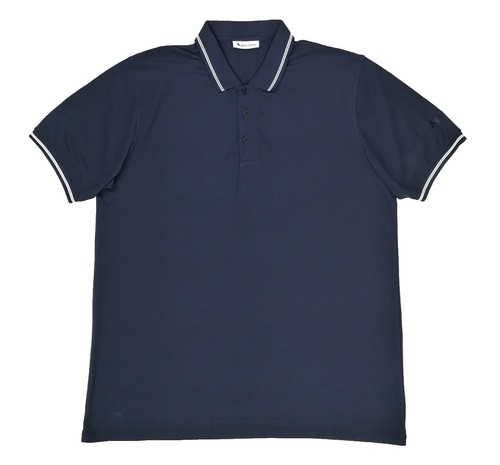 Aquascutum London Bold Logo Navy Blue Polo Shirt | eBay