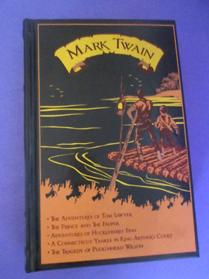 Mark Twain: 5 Novels by Mark Twain Leather Bound/Gilt Collector's Edition
