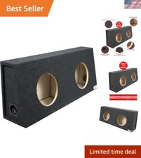 Sealed Dual 10-Inch Subwoofer Box with Airtight Design - Red Black Terminals