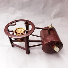 Vintage Reproduction Antique Kerosene Oil Heavy Iron Stove In working Order.