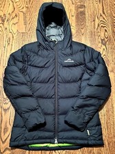 Kathmandu Epiq Down Jacket Womens Size 12 Hooded Puffer Black Warm $249 Retail