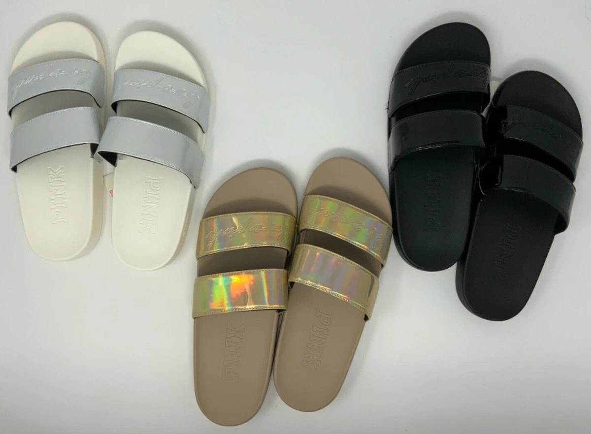 Pink slides store double strap