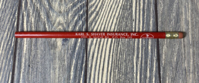 Vintage Karl D Shaver Insurance Inc Englewood Florid Unsharpened Pencil P