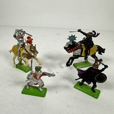 Britains Ltd 1971 Deetail Medieval Knights Horses Lot Of 4 Fast Shipping