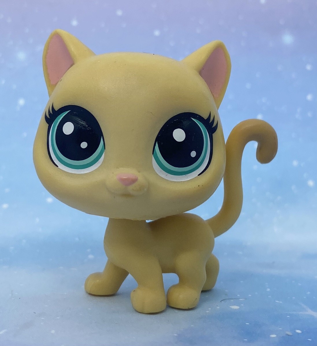 Littlest Pet Shop Authentic # 2-77 Dina Kitty Yellow Orange Blue
