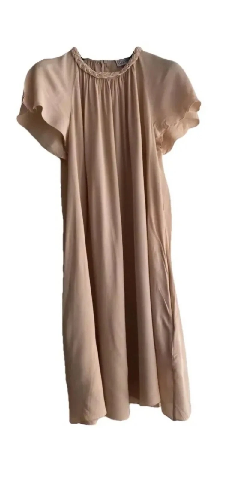 Abito ROSSO Valentino Garavani Mini Biege A Line 100% Viscosa Taglia 40It