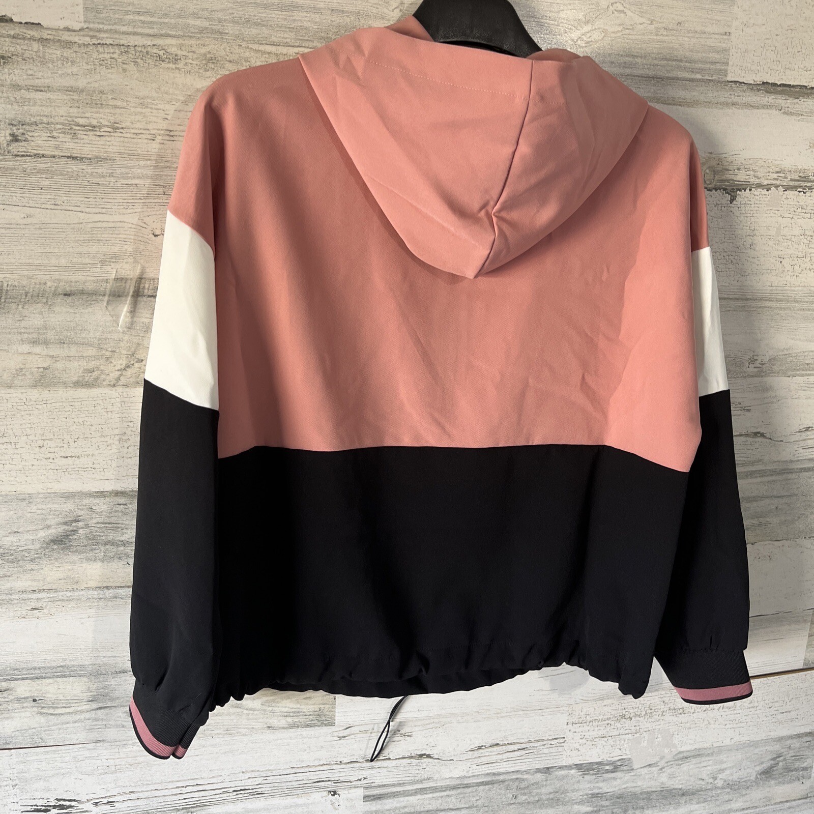 ZARA BASIC Womens Pullover Jacket Pink Colourbloc… - image 8