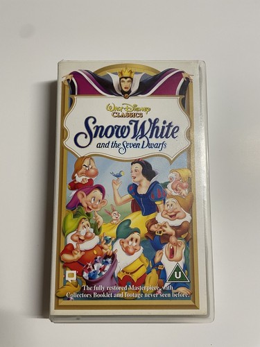 WALT DISNEY SNOW WHITE AND THE SEVEN DWARFS VHS VIDEO TAPE CLASSIC - Picture 2 of 4