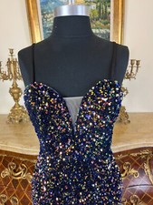 Women's Formal Sparkling shimmering and shiny Sequins Long Evening prom dress