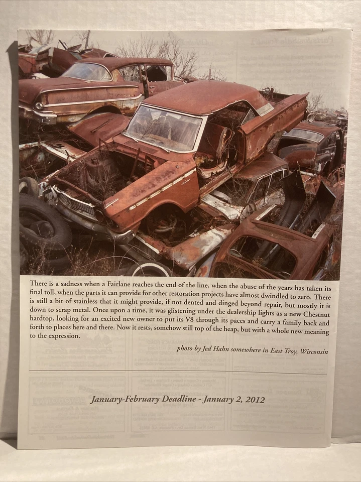Fairlaner November / December 2011 Magazine of the Fairlane Club America (MH403) Foto 2 de 4