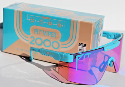 Pit Viper Sunglasses with Vibrant Orange and Teal Lenses 810120800073.jpg?20230825153716 main image 4