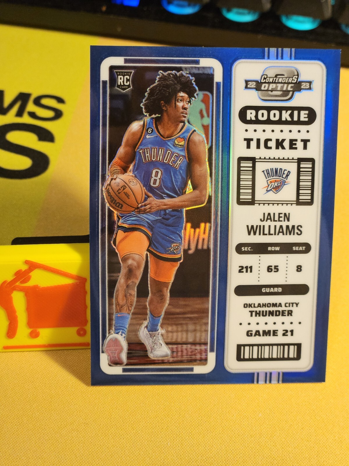 🔥JALEN WILLIAMS🔥2022 Panini Contenders Optic Blue Prizm RC Ticket #44/99