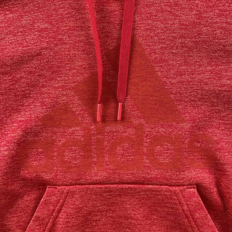 Adidas Sudadera con Capucha Mujer Mediana 12 14 Rojo Pullover Con Capucha Atlética Usada en Excelente Condición Foto 3 de 4