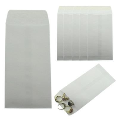 White Wove Envelope 6.5'' x 3.5'' #7 Coin Small Parts 24lb Gummed Flap Pack of 500