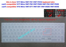 Keyboard Protector Skin Cover for Acer Aspire V 17 Nitro,VN7-791G,VN7-791G-72AH