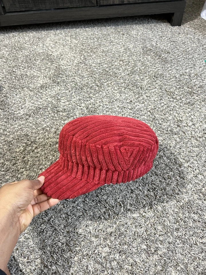 Free People Rust Red Corduroy Baseball Cap Hat Adjustable One Size - Image 2 of 4