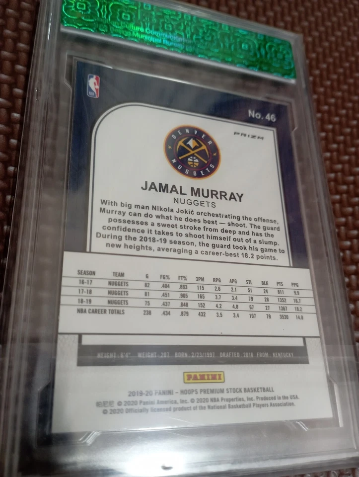Jamal Murray 2019 Panini Hoops Premium Stock Base Flash Prizm NBA card (BYCC-10) - Image 4 of 4