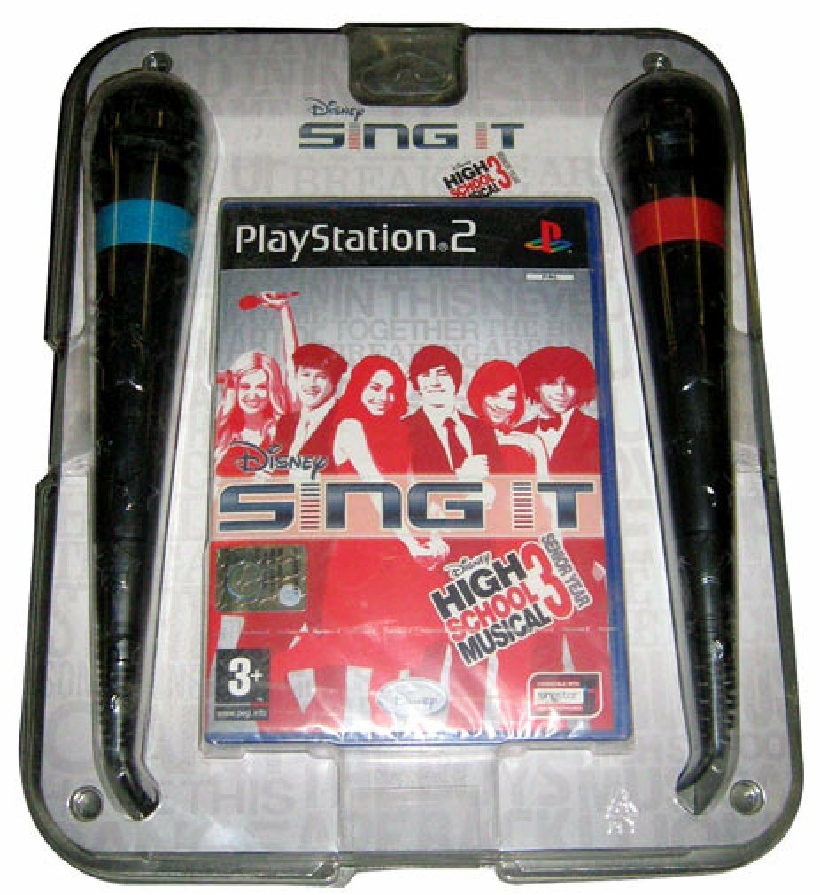 Disney Sing It High School Musical 3 Senior Year + Microfoni PS2 italiano SEALED